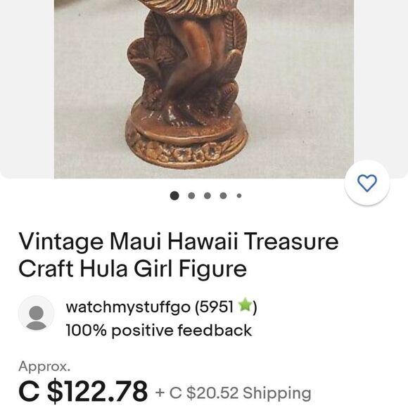 Vintage 60s hula girl girl statue - Picture 12 of 12